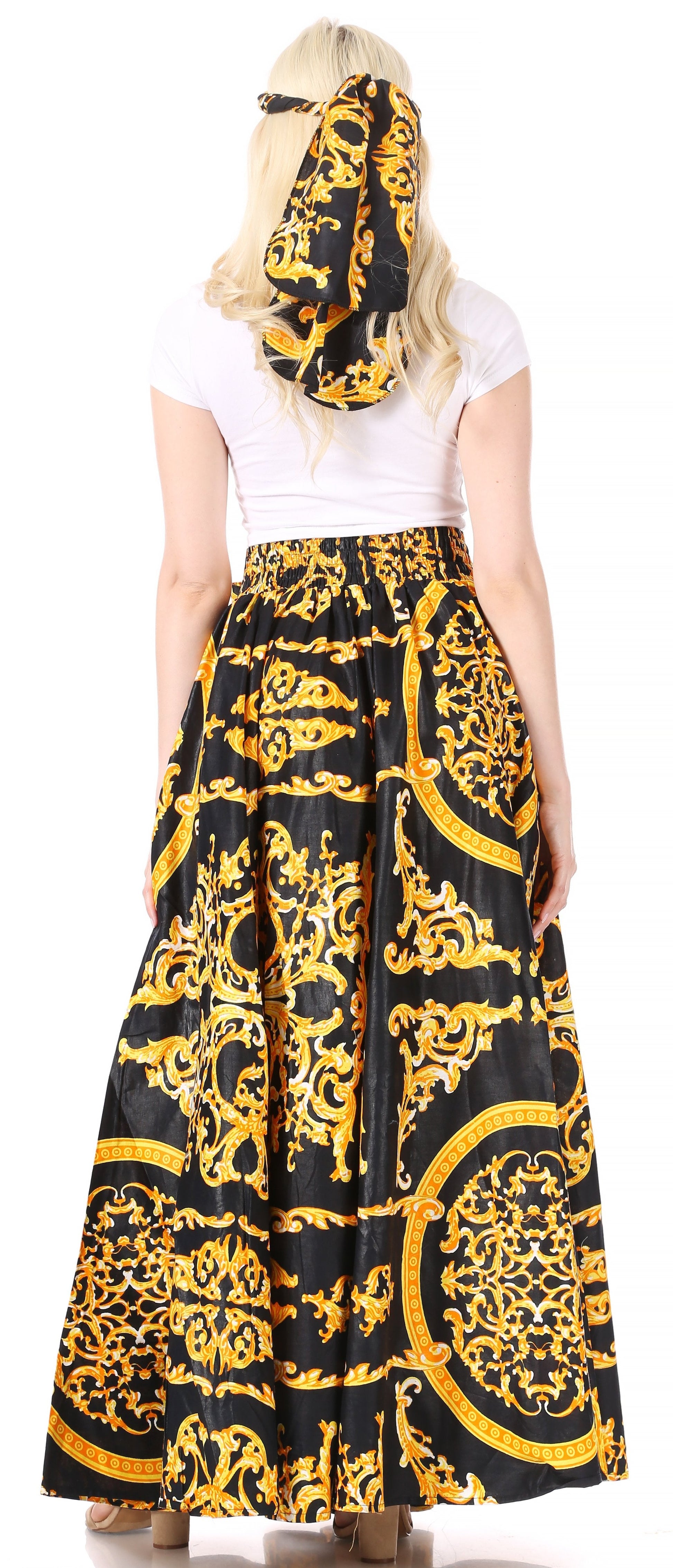 Sakkas Asma Convertible Traditional Wax Print Adjustable Strap Maxi Skirt | Dress - Concordia Style Boutique