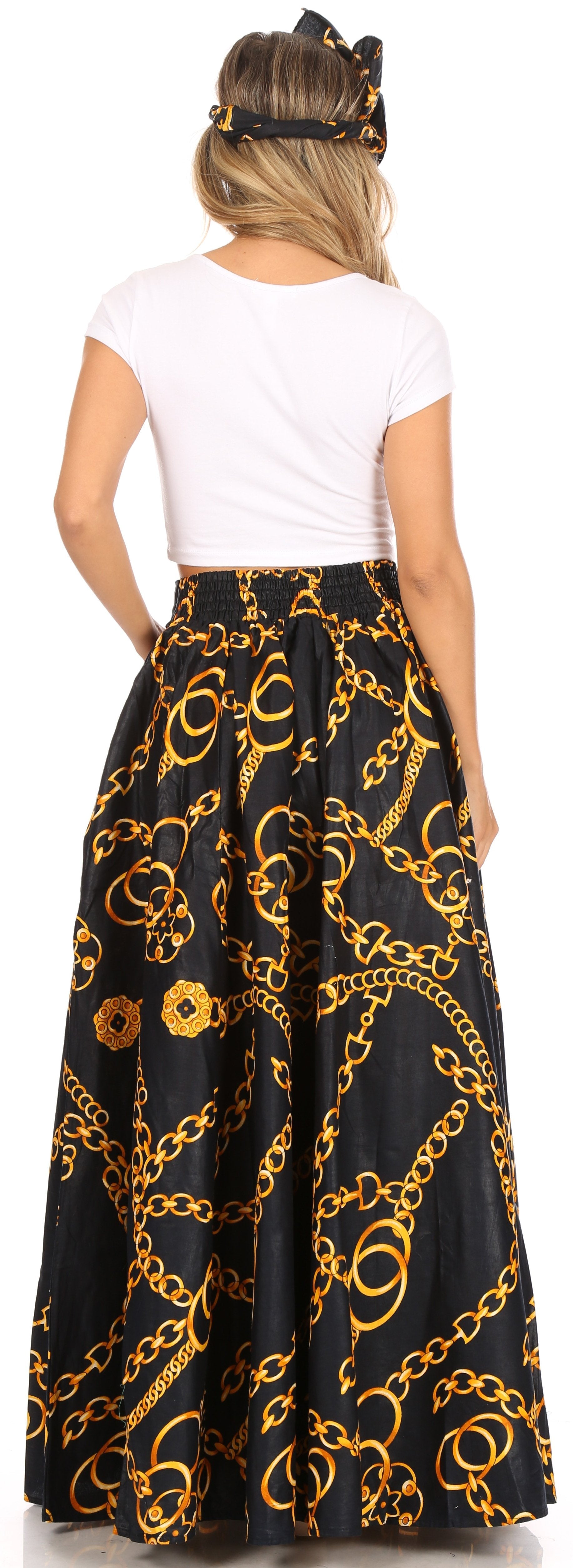 Sakkas Asma Convertible Traditional Wax Print Adjustable Strap Maxi Skirt | Dress - Concordia Style Boutique