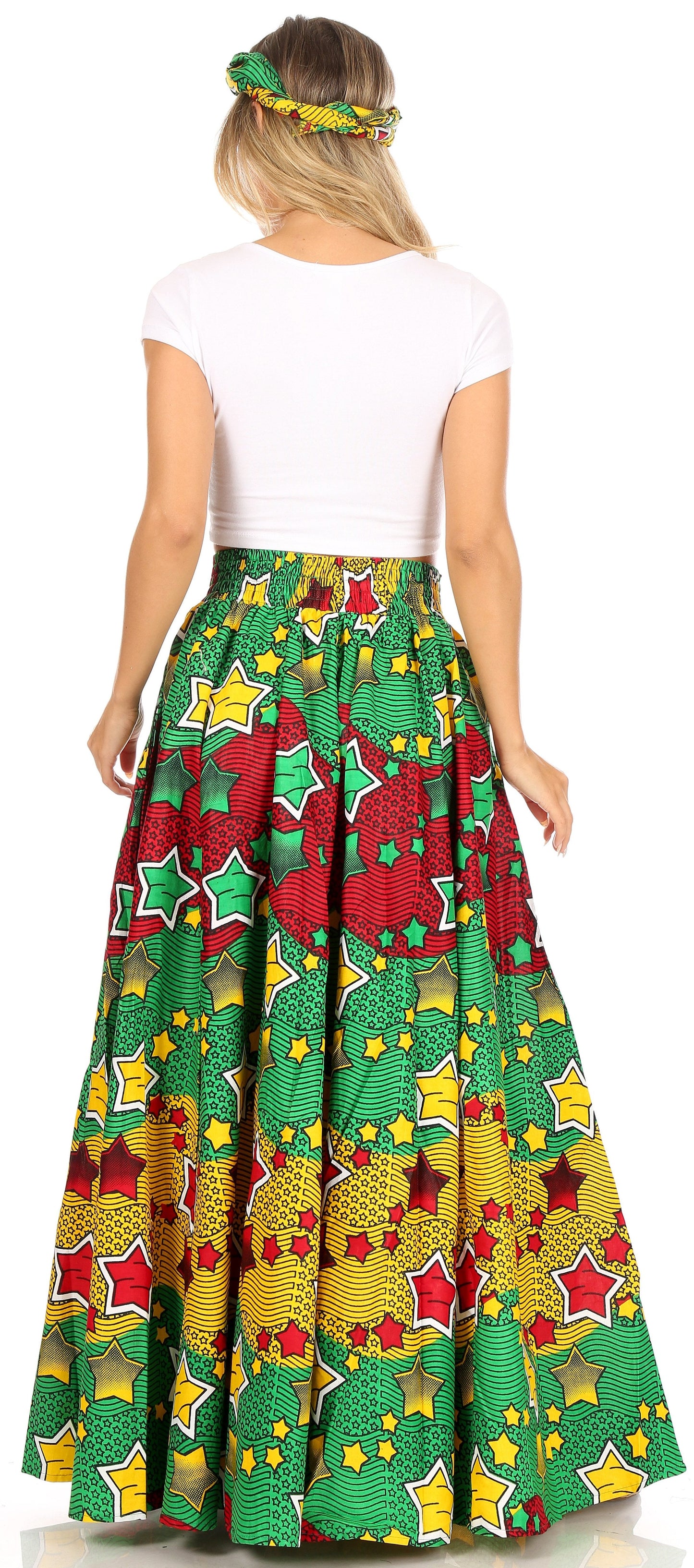 Sakkas Asma Convertible Traditional Wax Print Adjustable Strap Maxi Skirt | Dress - Concordia Style Boutique