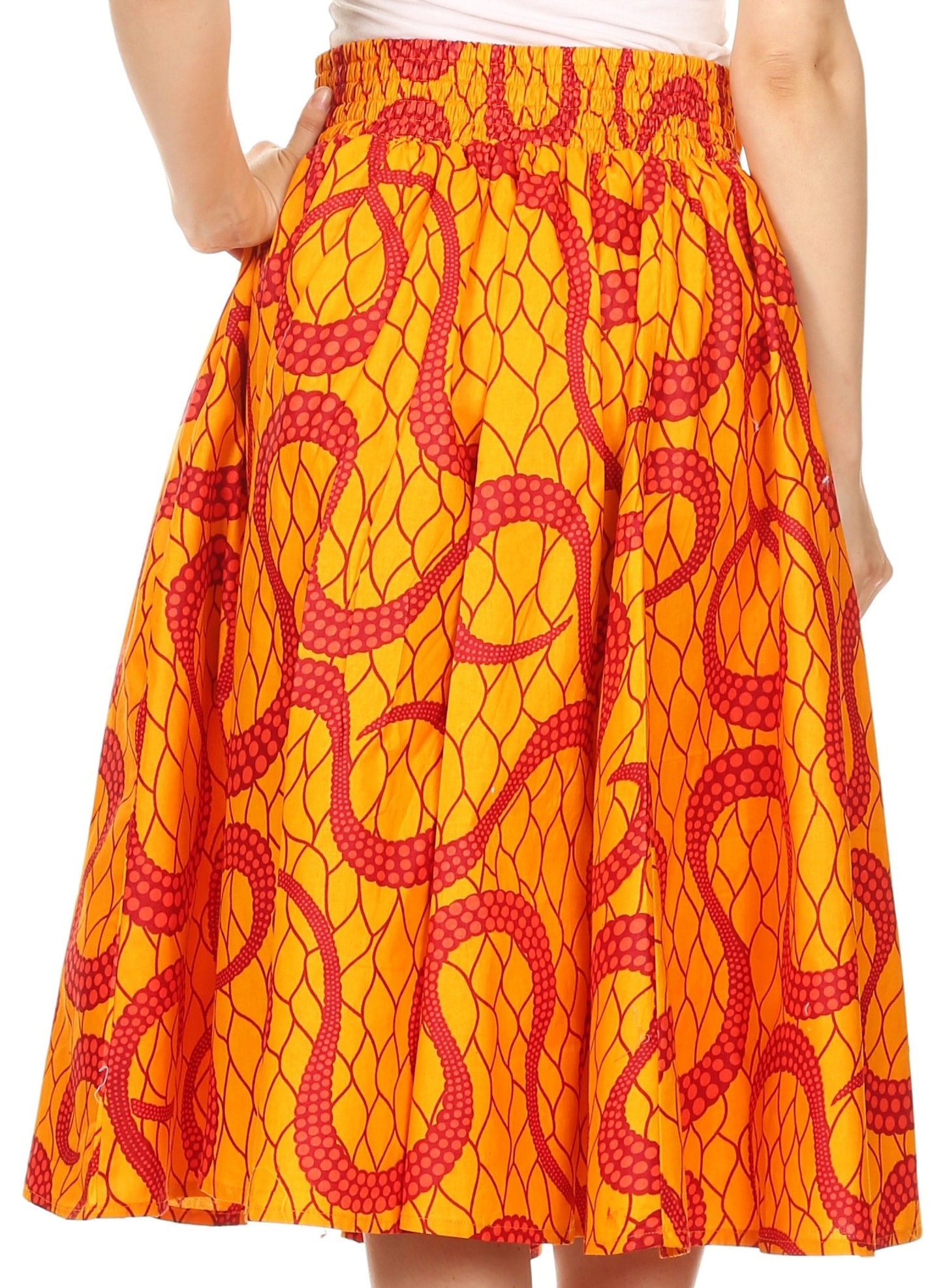 Sakkas African Dutch Ankara Wax Print Full Circle Skirt - Concordia Style Boutique