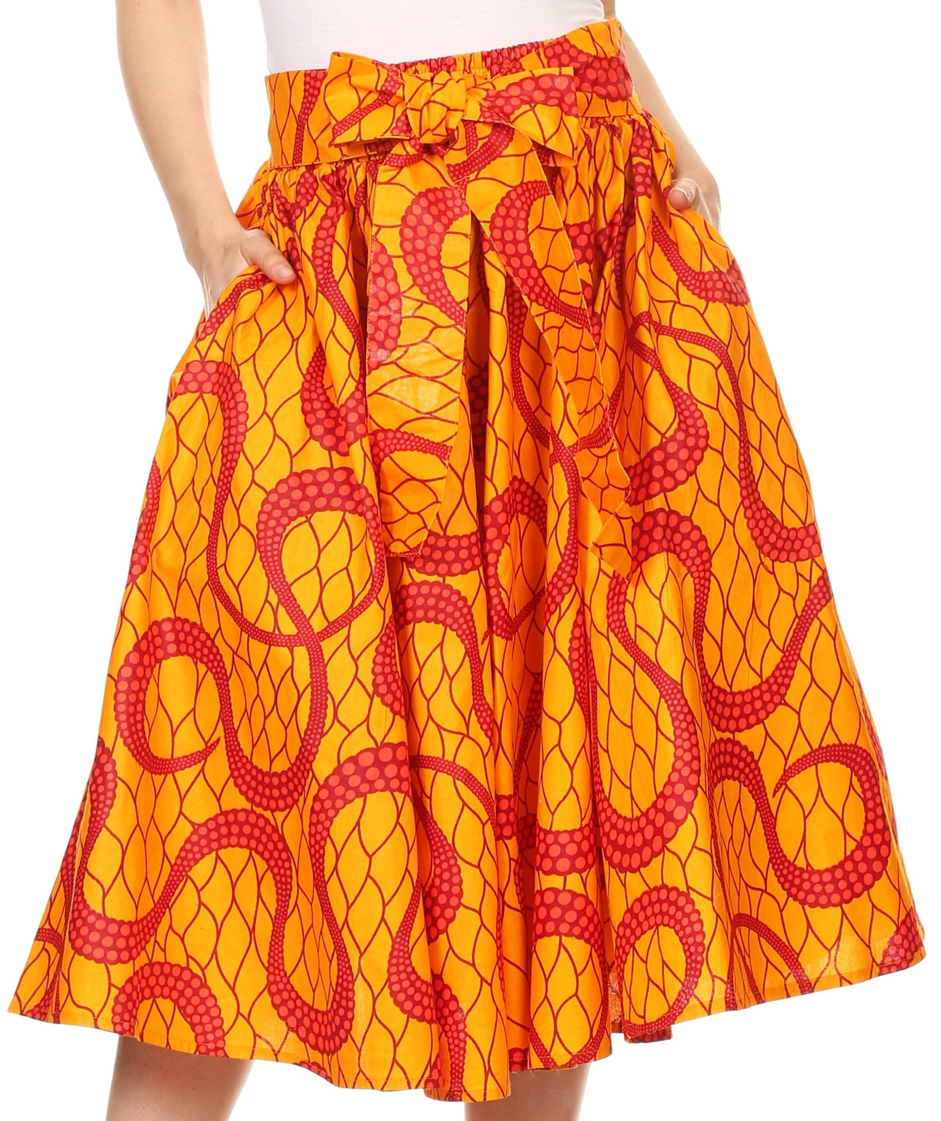 Sakkas African Dutch Ankara Wax Print Full Circle Skirt - Concordia Style Boutique