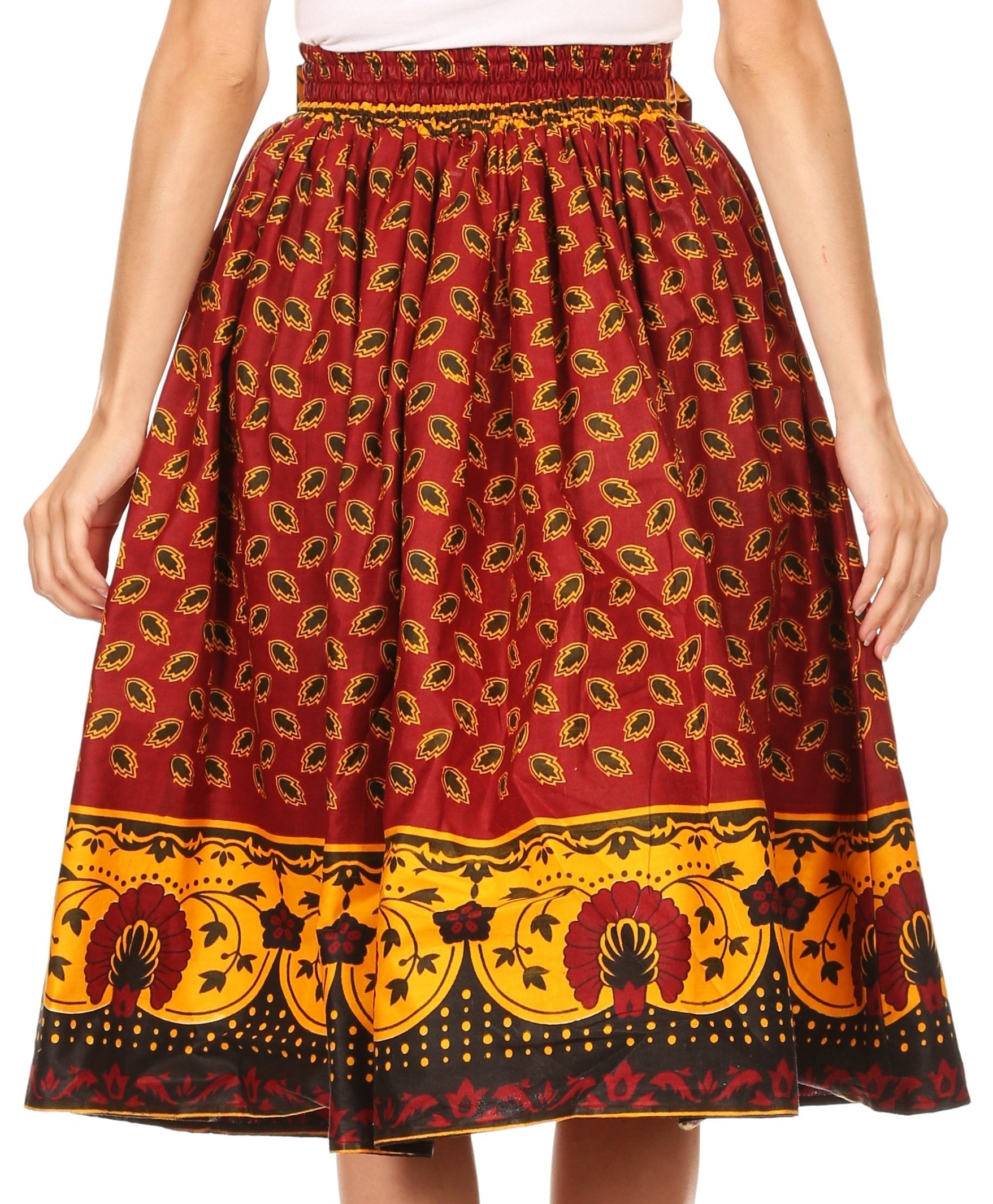 Sakkas African Dutch Ankara Wax Print Full Circle Skirt - Concordia Style Boutique