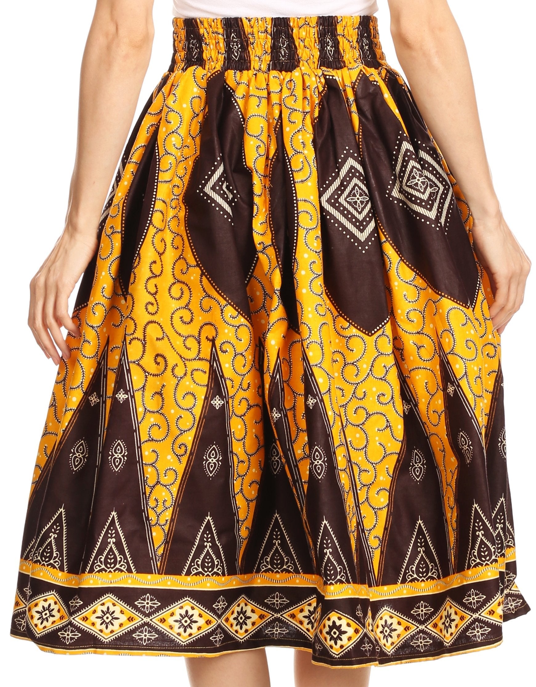 Sakkas African Dutch Ankara Wax Print Full Circle Skirt - Concordia Style Boutique
