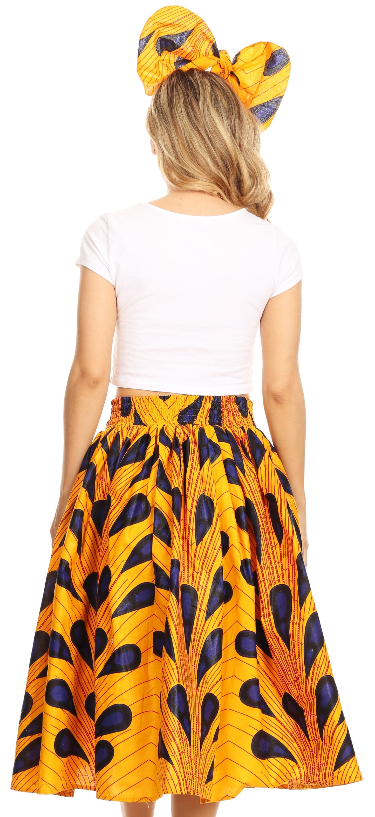 Sakkas African Dutch Ankara Wax Print Full Circle Skirt - Concordia Style Boutique