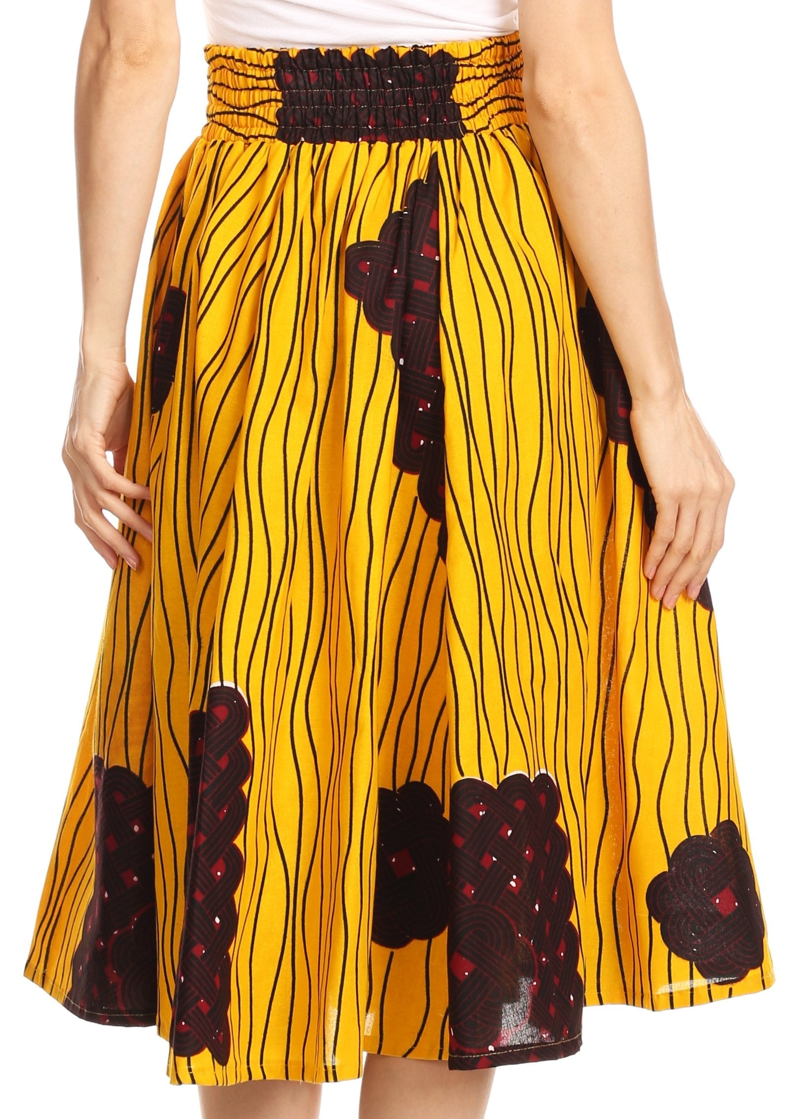 Sakkas African Dutch Ankara Wax Print Full Circle Skirt - Concordia Style Boutique