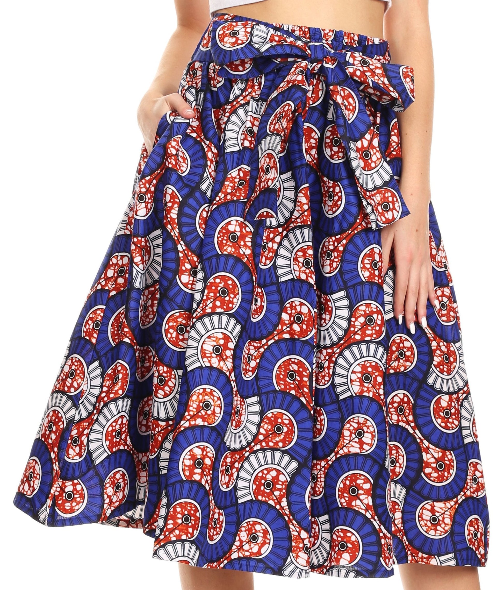 Sakkas African Dutch Ankara Wax Print Full Circle Skirt - Concordia Style Boutique