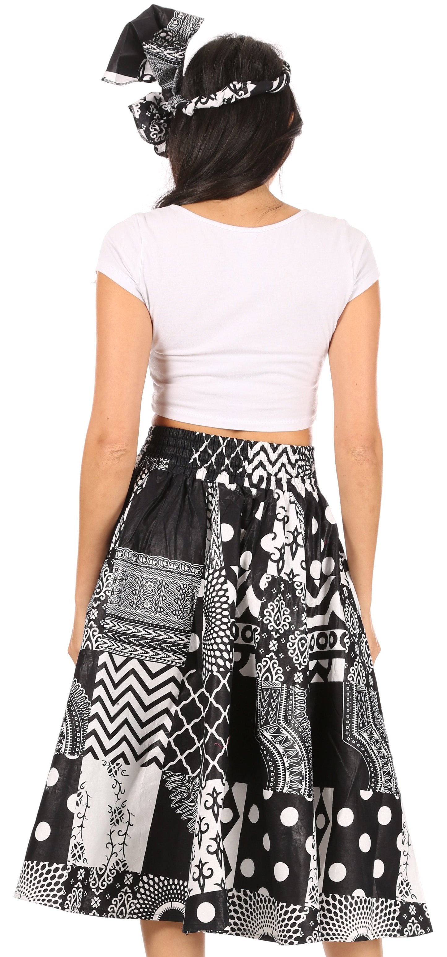 Sakkas African Dutch Ankara Wax Print Full Circle Skirt - Concordia Style Boutique