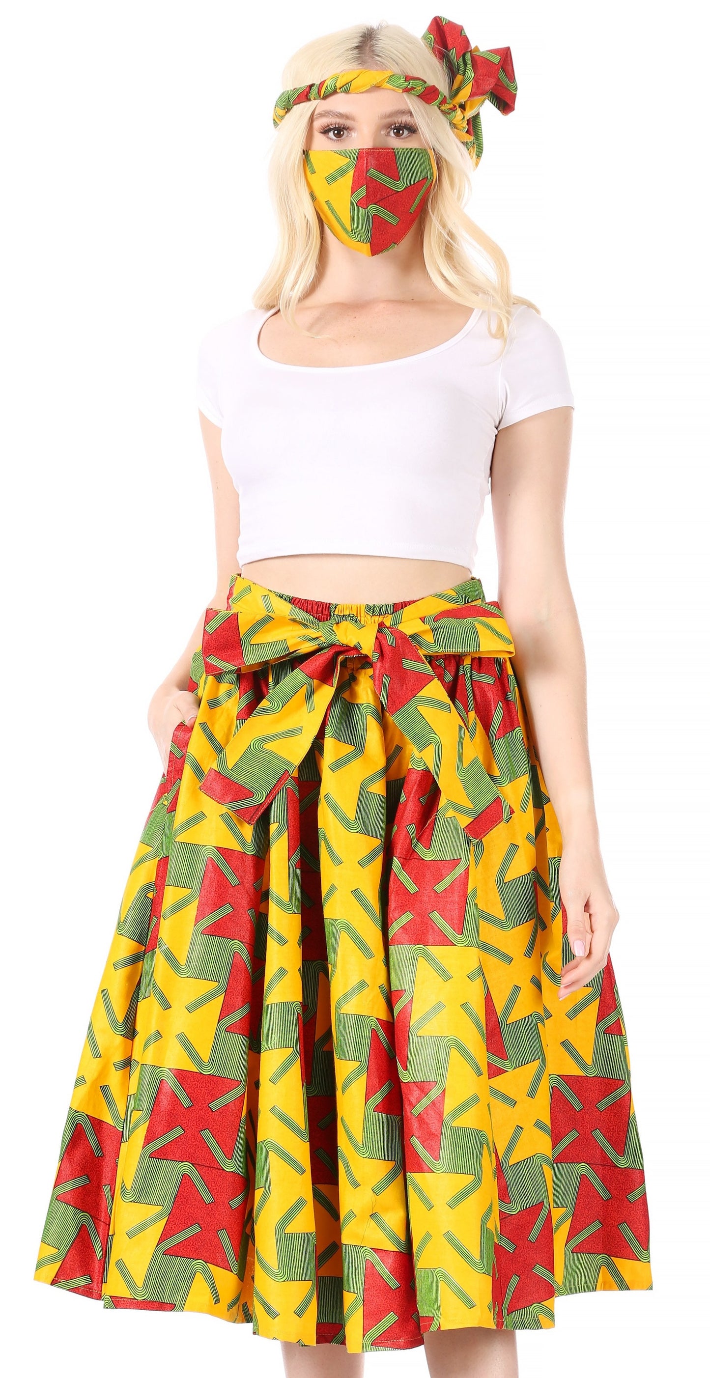 Sakkas African Dutch Ankara Wax Print Full Circle Skirt - Premium skirts from Sakkas Store - Just $39.99! Shop now at Concordia Style Boutique
