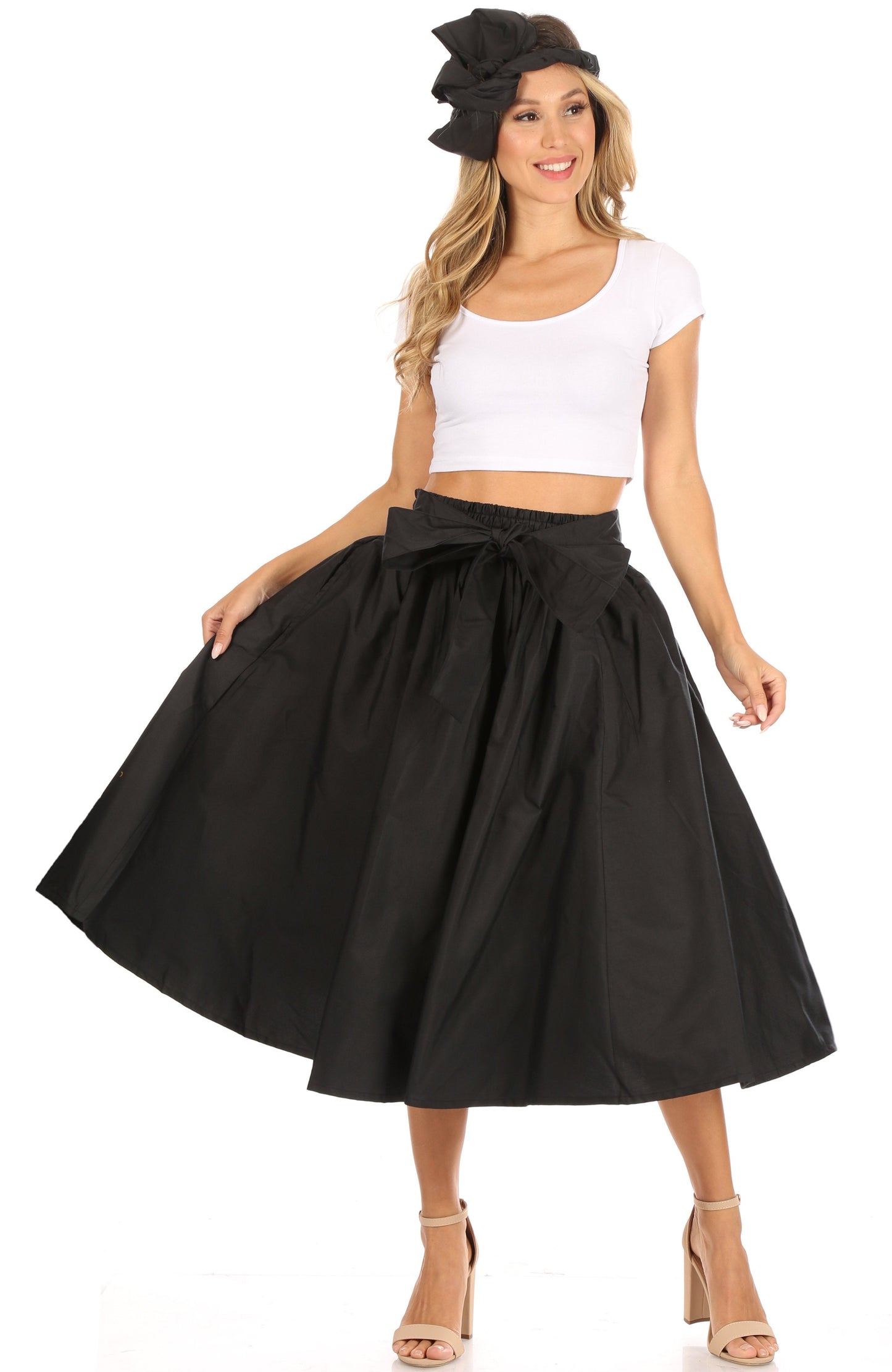 Sakkas African Dutch Ankara Wax Print Full Circle Skirt - Concordia Style Boutique