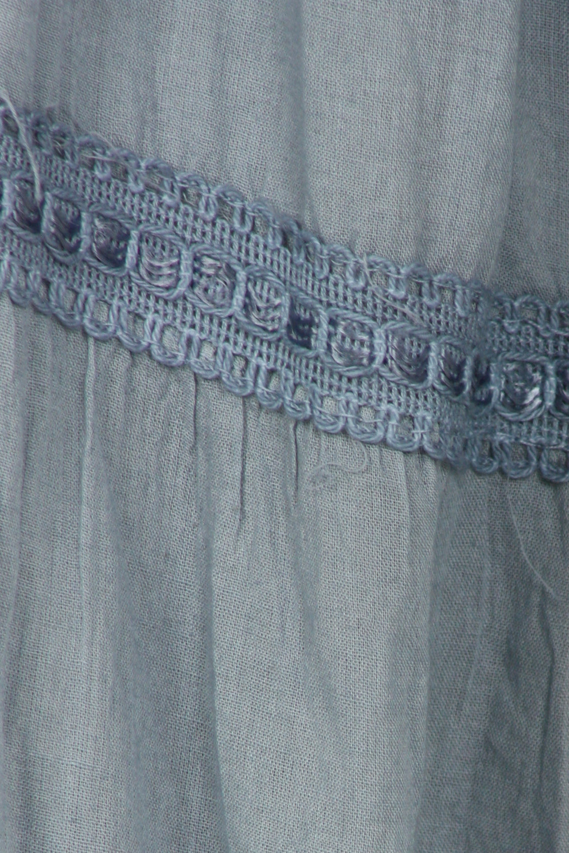Sakkas Solid Embroidered Crochet Lace Trim Gypsy Bohemian Mid Length Cotton Skirt - Concordia Style Boutique
