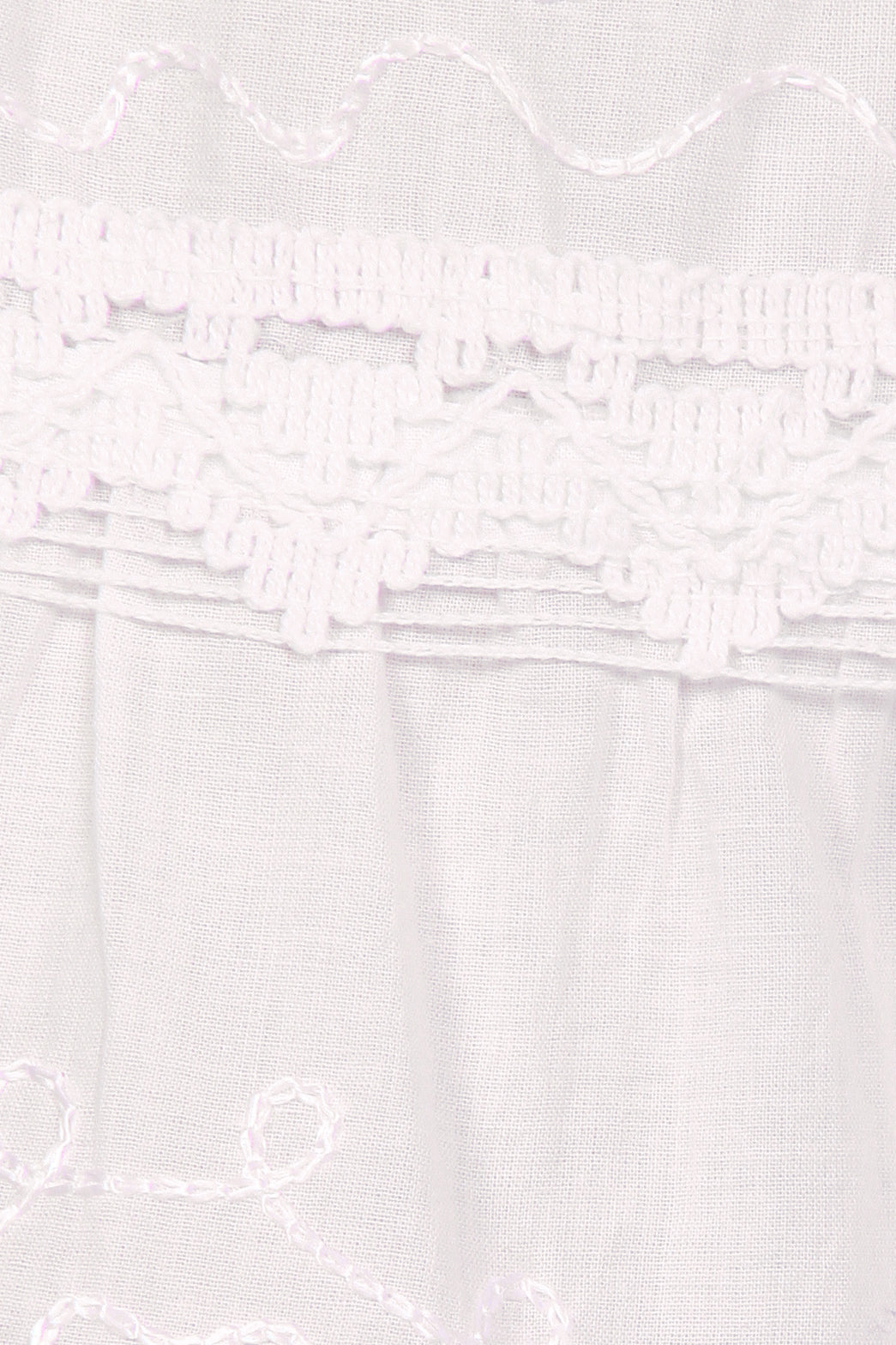 Sakkas Solid Embroidered Crochet Lace Trim Gypsy Bohemian Mid Length Cotton Skirt - Concordia Style Boutique