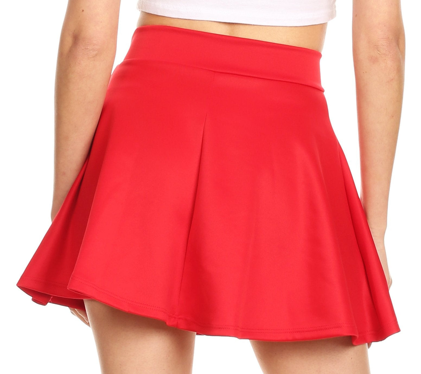 Sakkas Womens Basic Versatile Stretchy Flared Casual Mini Skater Skirt Made in USA - Concordia Style Boutique