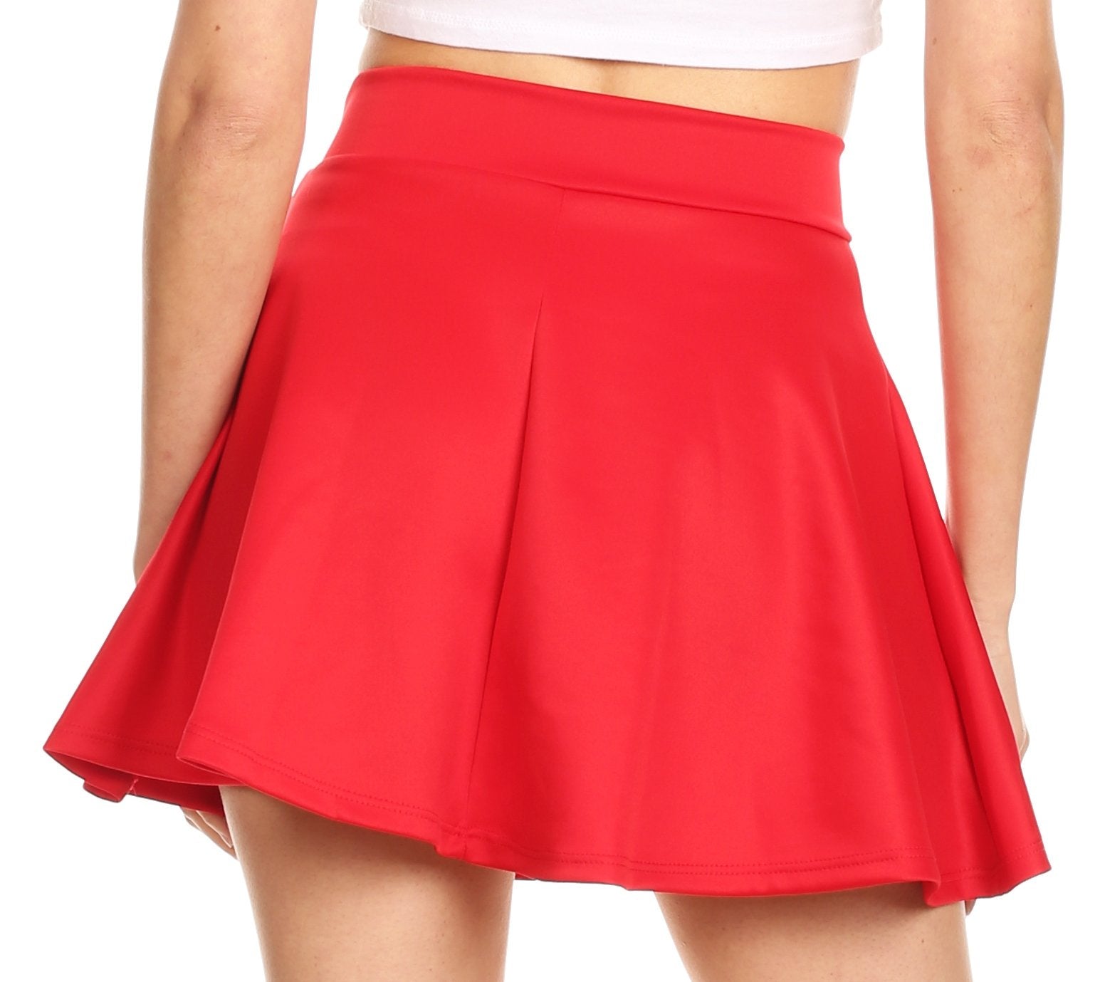 Sakkas Womens Basic Versatile Stretchy Flared Casual Mini Skater Skirt Made in USA - Concordia Style Boutique