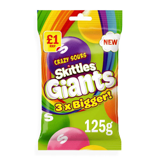 Skittles Giants Crazy Sours (116g) (UK) - Concordia Style Boutique