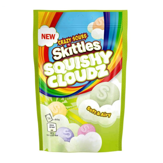 Skittles Squishy Cloudz Crazy Sour (100g) (UK) - Concordia Style Boutique