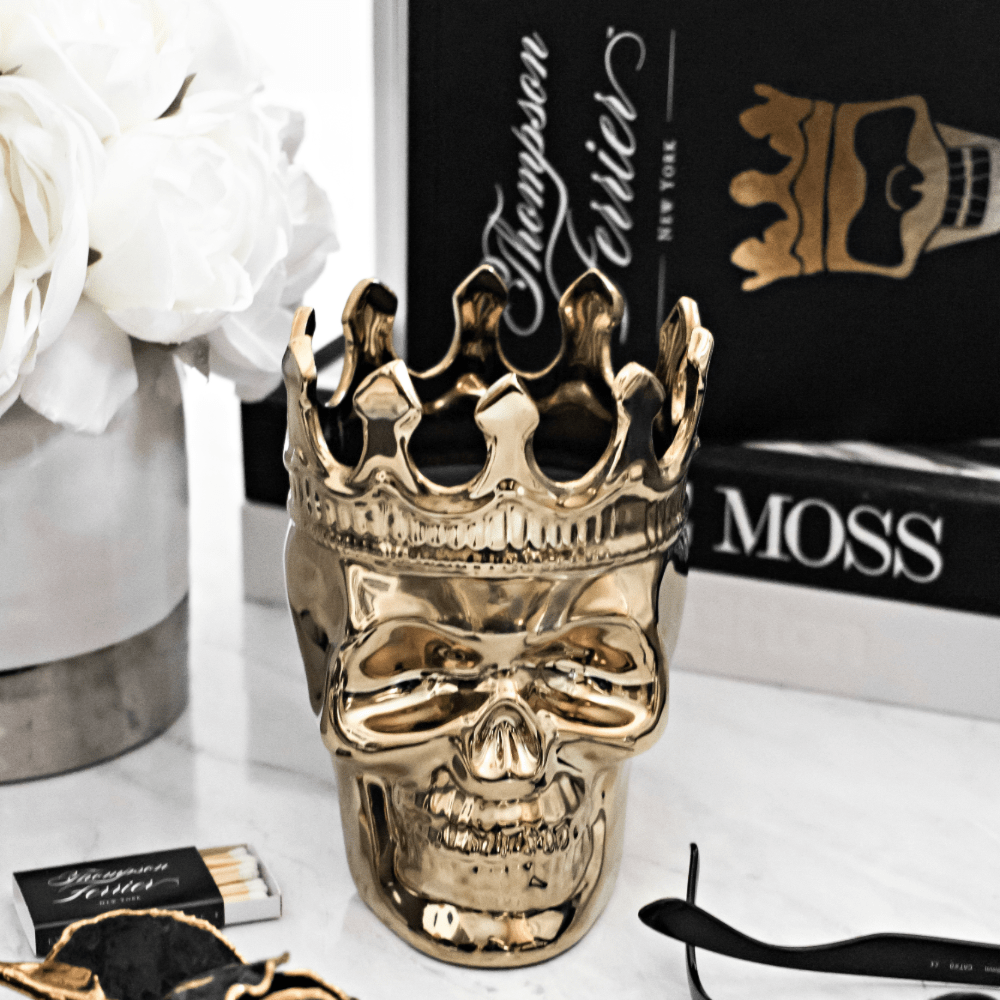 Gold Bonaparte Skull in Wood Charnel - Concordia Style Boutique