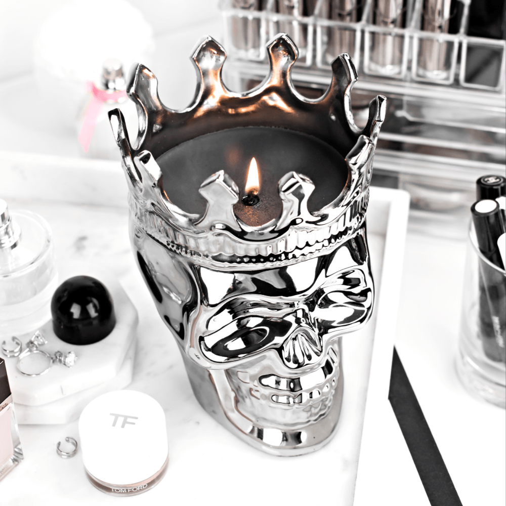 Silver Maximilien Skull in Thé Aroma - Concordia Style Boutique