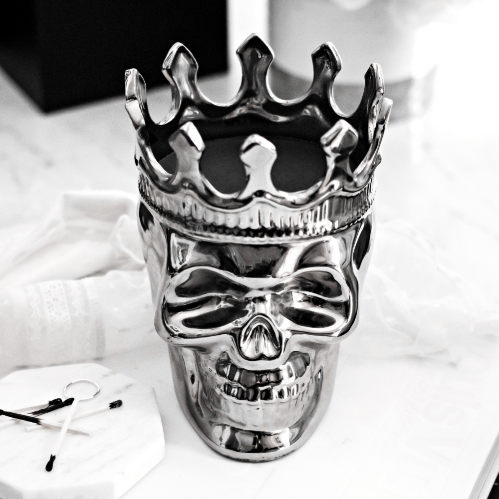 Silver Maximilien Skull in Thé Aroma - Concordia Style Boutique
