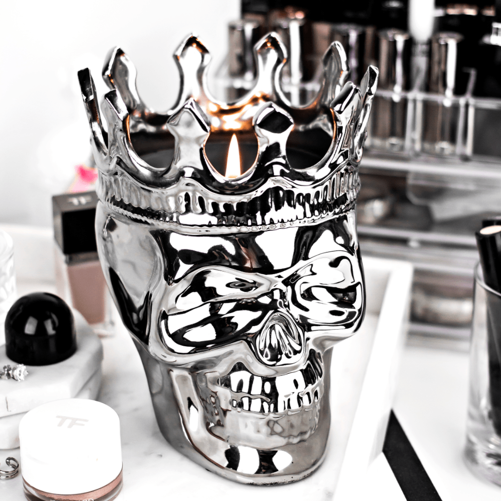 Silver Maximilien Skull in Thé Aroma - Concordia Style Boutique