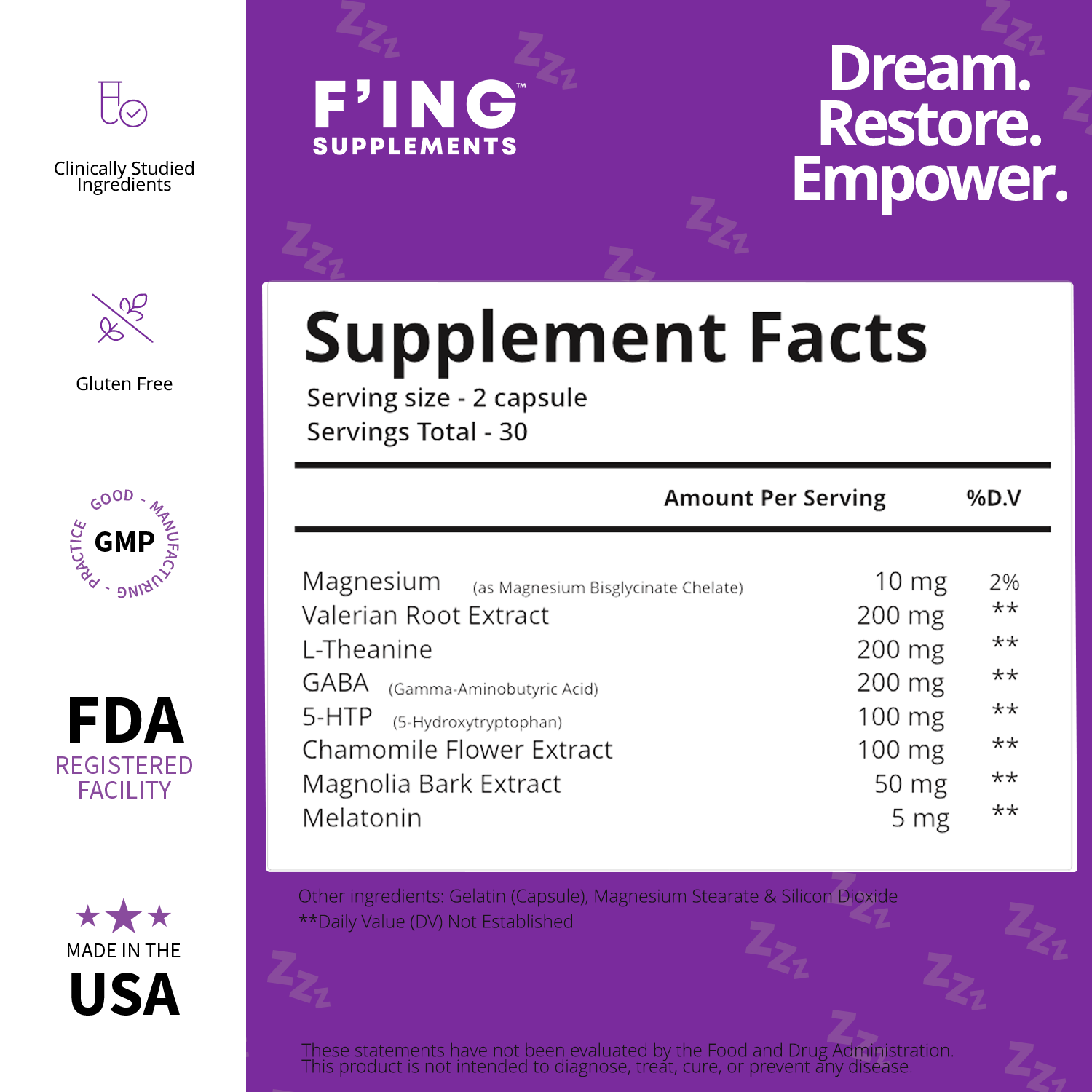 F'ing Sleep Night-Time Sleep Aid Supplement - Best Natural Sleep Aid - Concordia Style Boutique