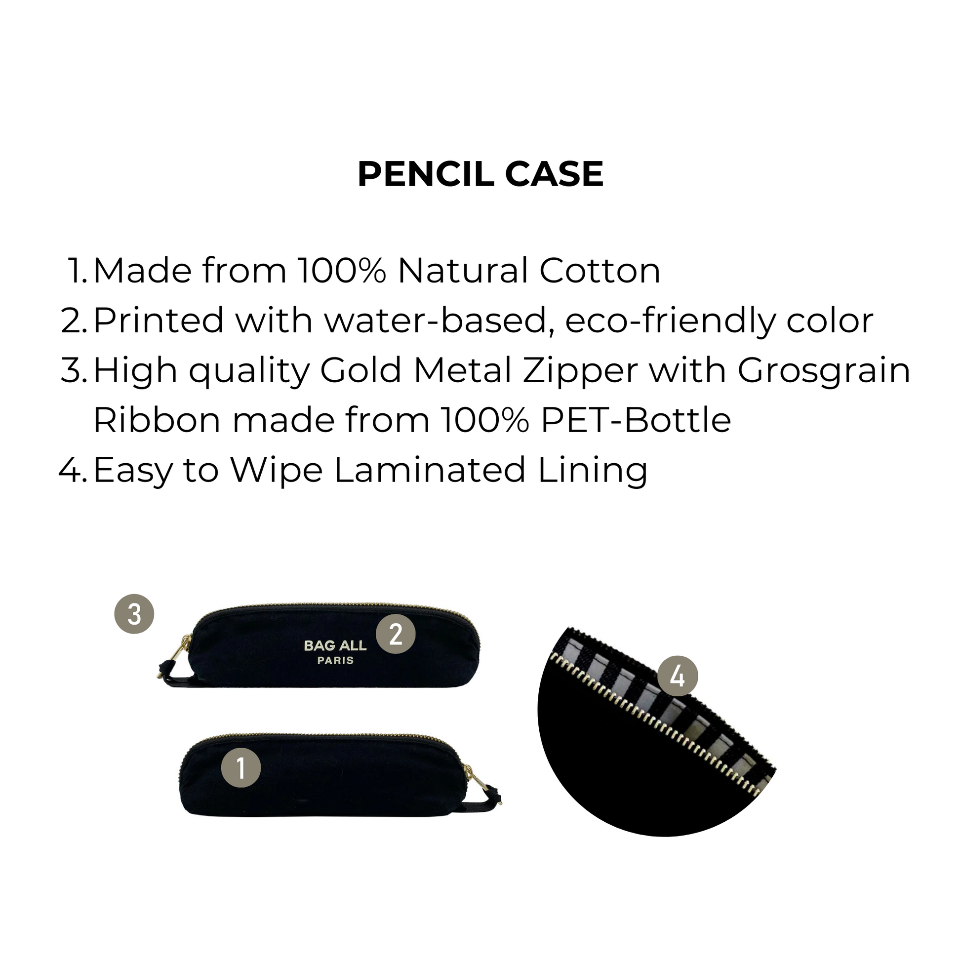 Pencil Case, Black - Concordia Style Boutique
