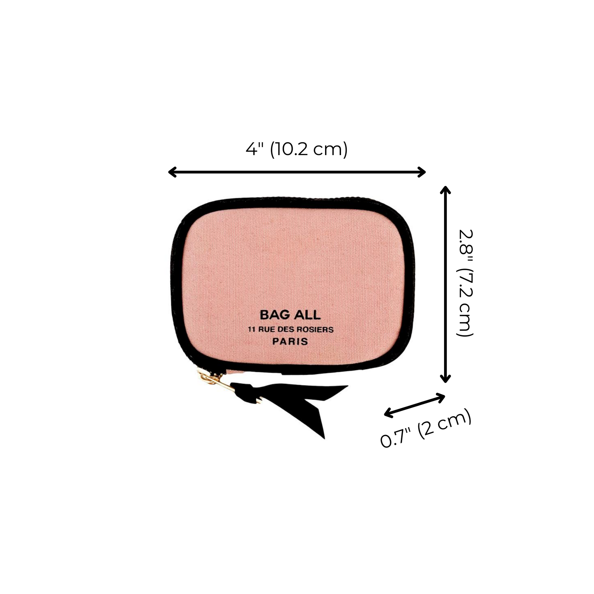 Small Wallet Pink/Blush with Black Piping - Concordia Style Boutique