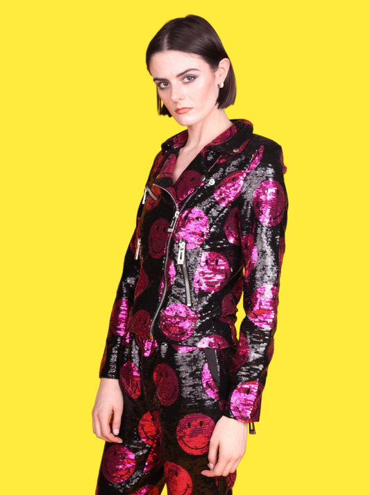 "Any Old  Iron" - x Smiley Pink Moto Jacket - Premium Clothing from Any Old Iron - Just $875! Shop now at Concordia Style Boutique