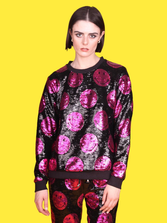 "Any Old  Iron" - x Smiley Pink Sweatshirt - Premium Clothing from Any Old Iron - Just $180! Shop now at Concordia Style Boutique