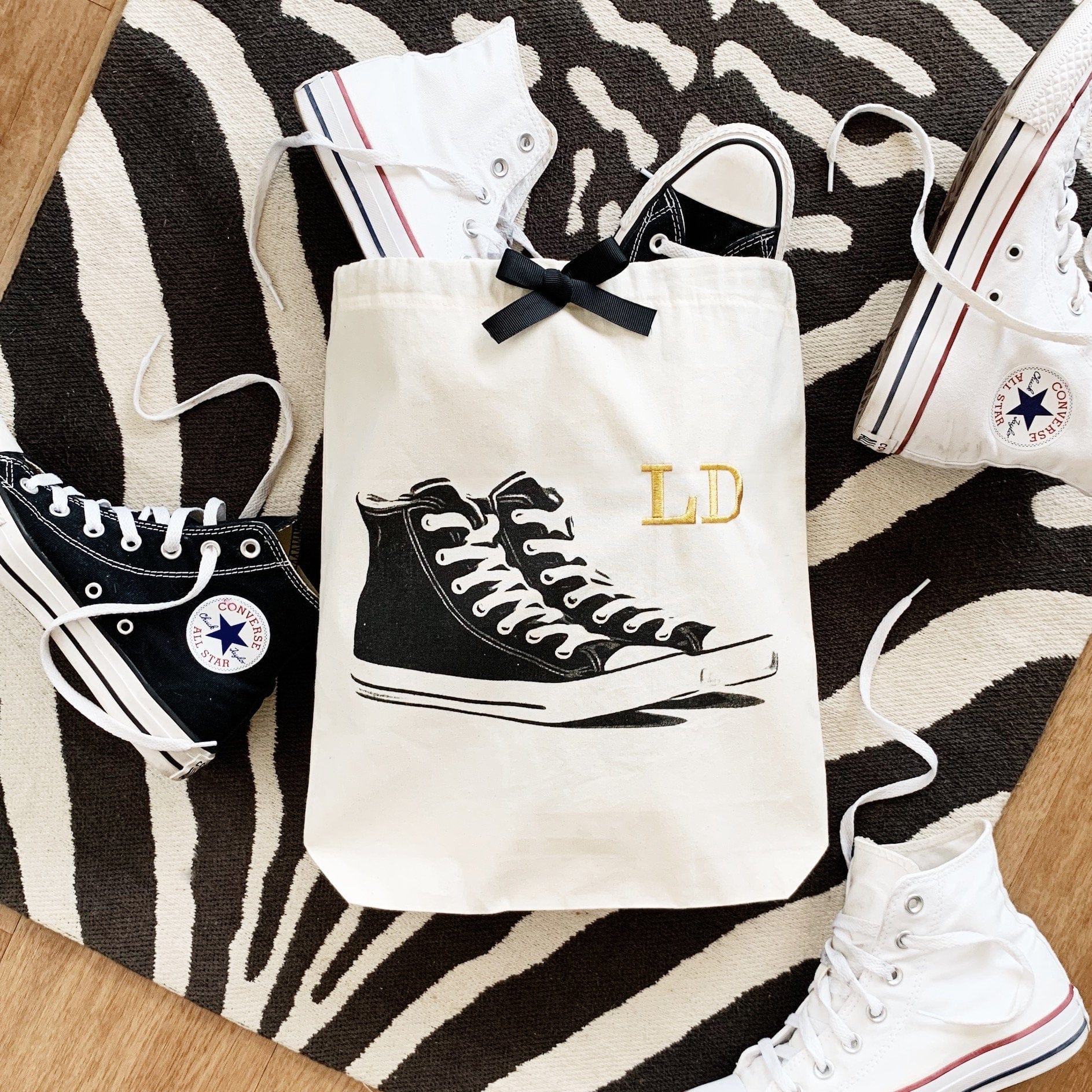 Sneakers Shoe Bag, Cream - Concordia Style Boutique