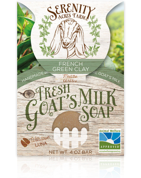 French Green Clay Goat Milk Soap | Detox & Purify – Serenity Acres Farm™