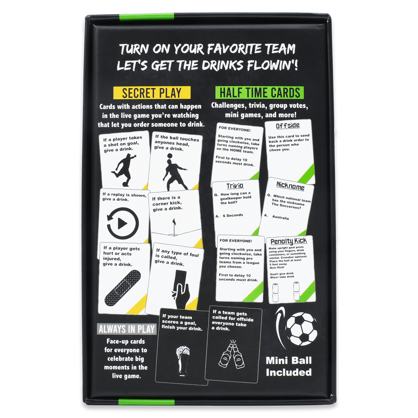 WATCH SOCCER, GET DRUNK - The Live Soccer Drinking Game - Concordia Style Boutique