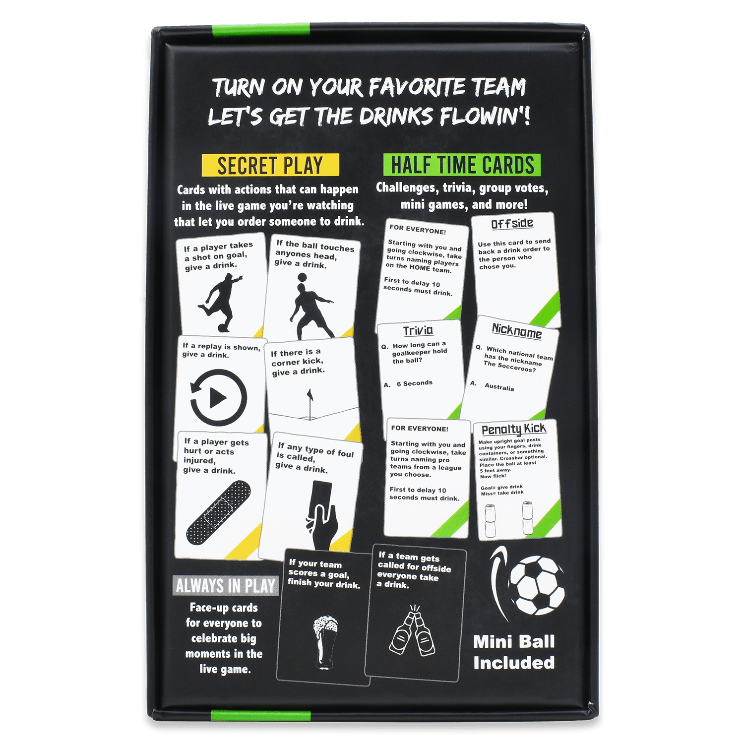 WATCH SOCCER, GET DRUNK - The Live Soccer Drinking Game - Concordia Style Boutique