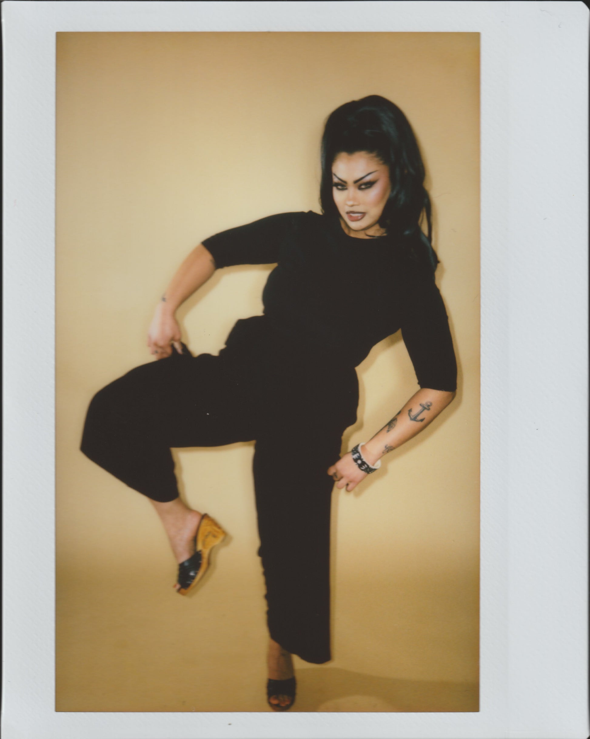 Souvenir/without Ankle Strap - in Black Leather - Concordia Style Boutique