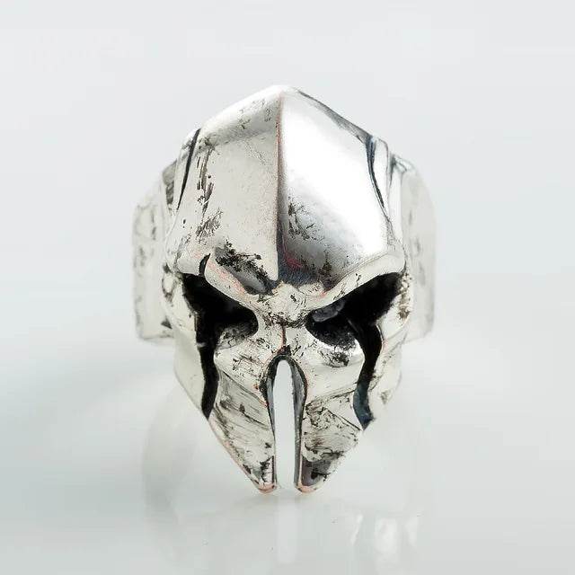 Spartan Hero Helmet Mask Punk Ring - Concordia Style Boutique