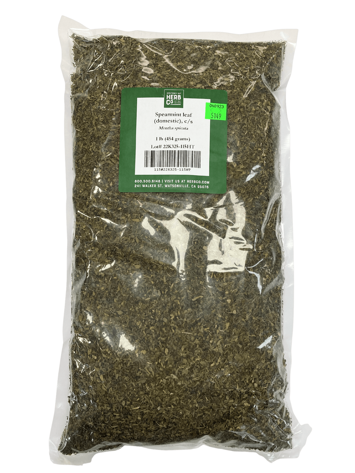 Spearmint Leaf, Cut, Sifted - Concordia Style Boutique