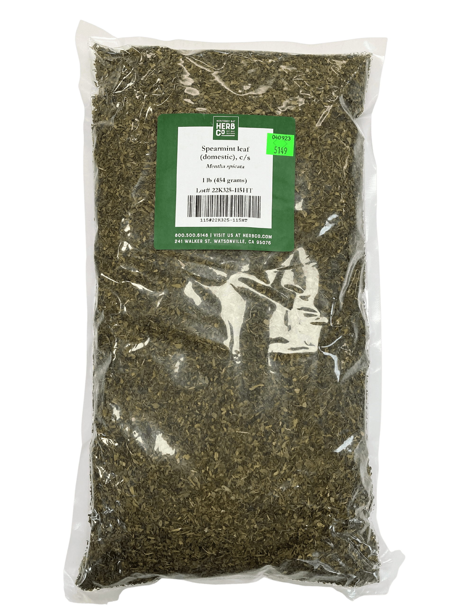 Spearmint Leaf, Cut, Sifted - Concordia Style Boutique