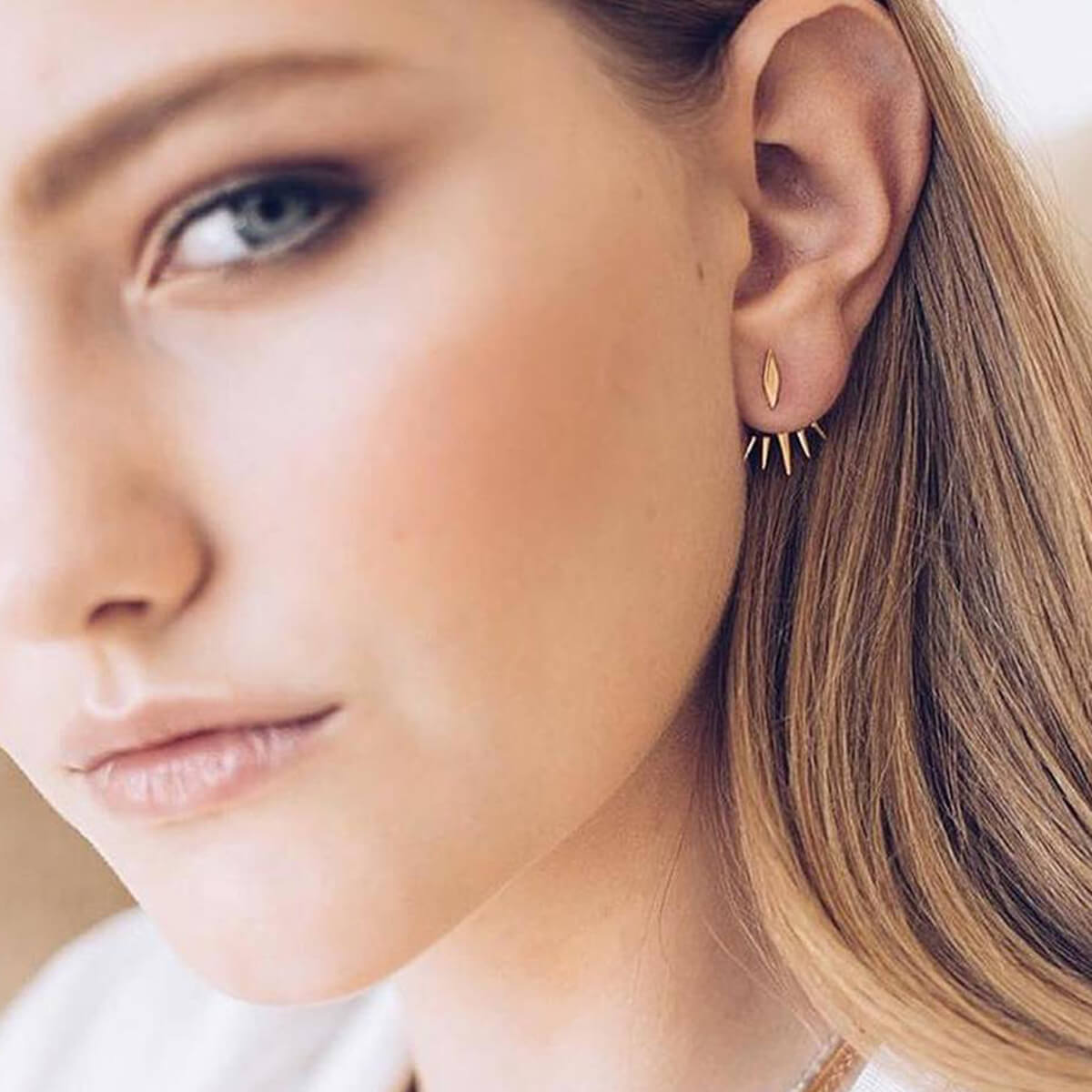SPIKE GOLD EARRINGS (PAIR) - Concordia Style Boutique