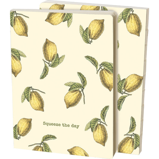 Squeeze The Day Journal | Lemon Designs Double-sided 160 Lined Pages Notebook - Concordia Style Boutique