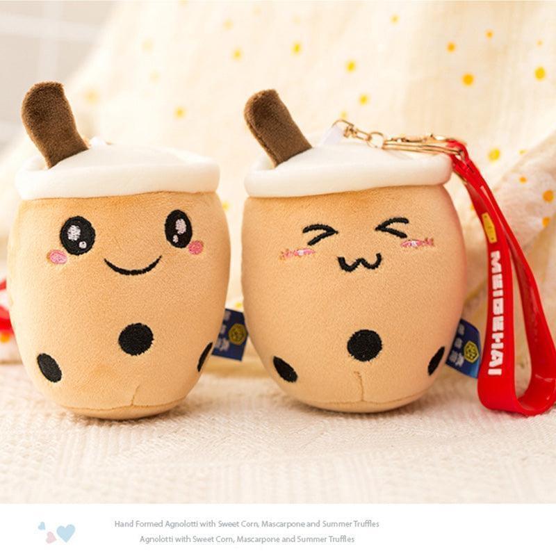 Boba Plush Keychain 3 pcs Set for Car Keys and Kawaii Gift Lovers