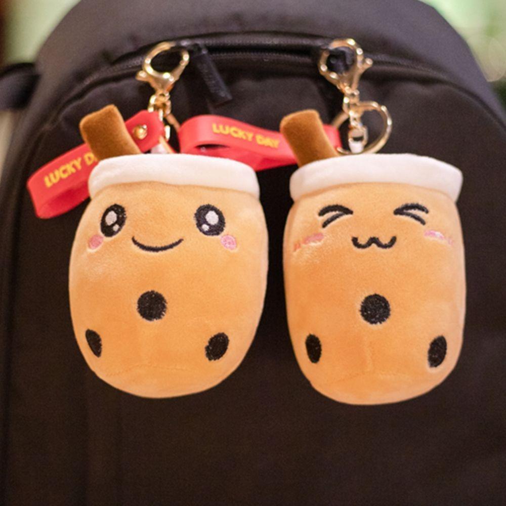Boba Plush Keychain 3 pcs Set for Car Keys and Kawaii Gift Lovers