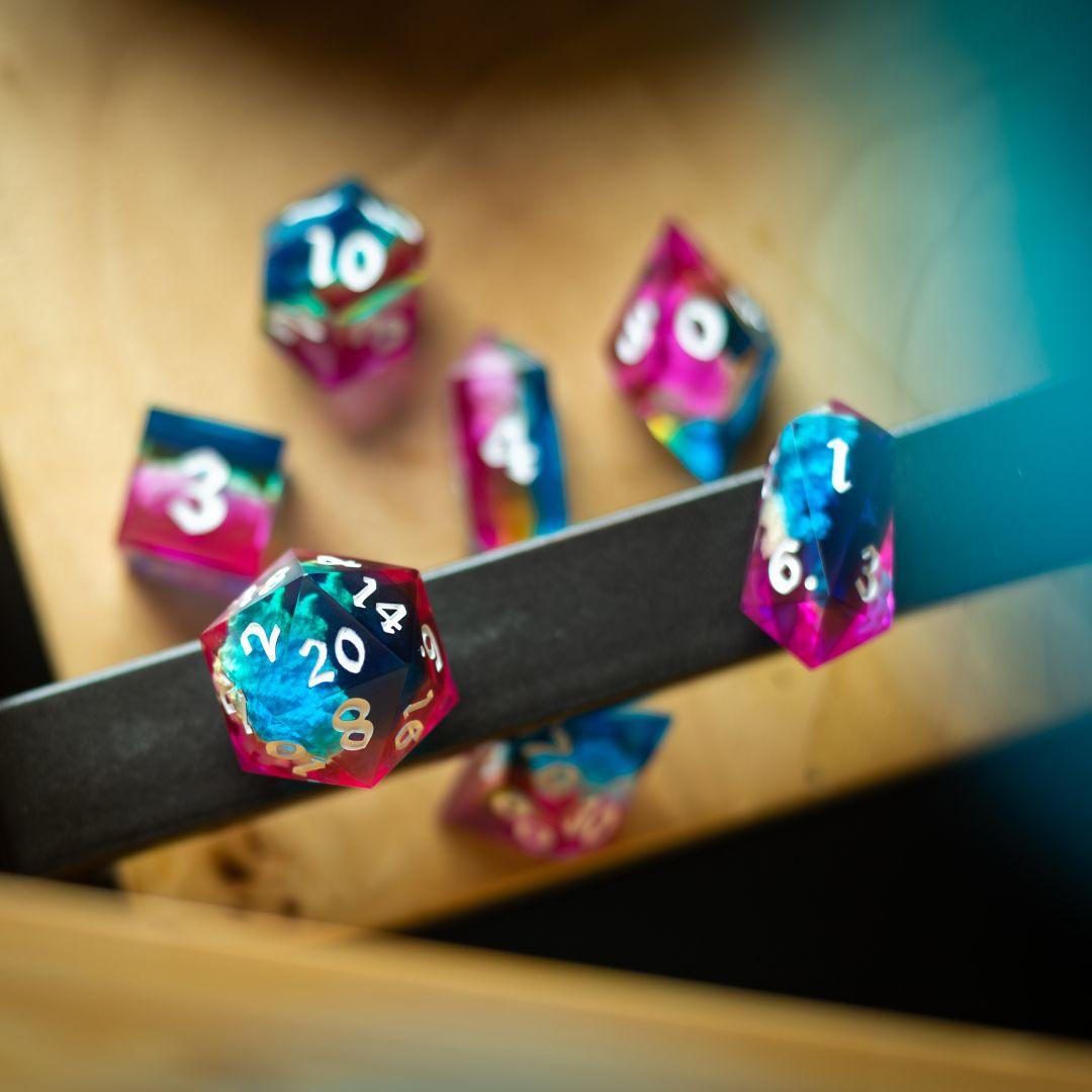 Starlit Rift Resin DND Dice Set