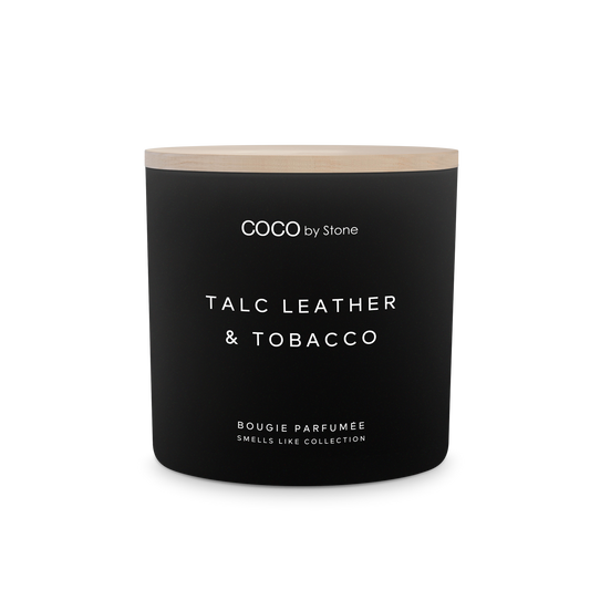 15oz Smells Like Talc Leather & Tobacco Candle