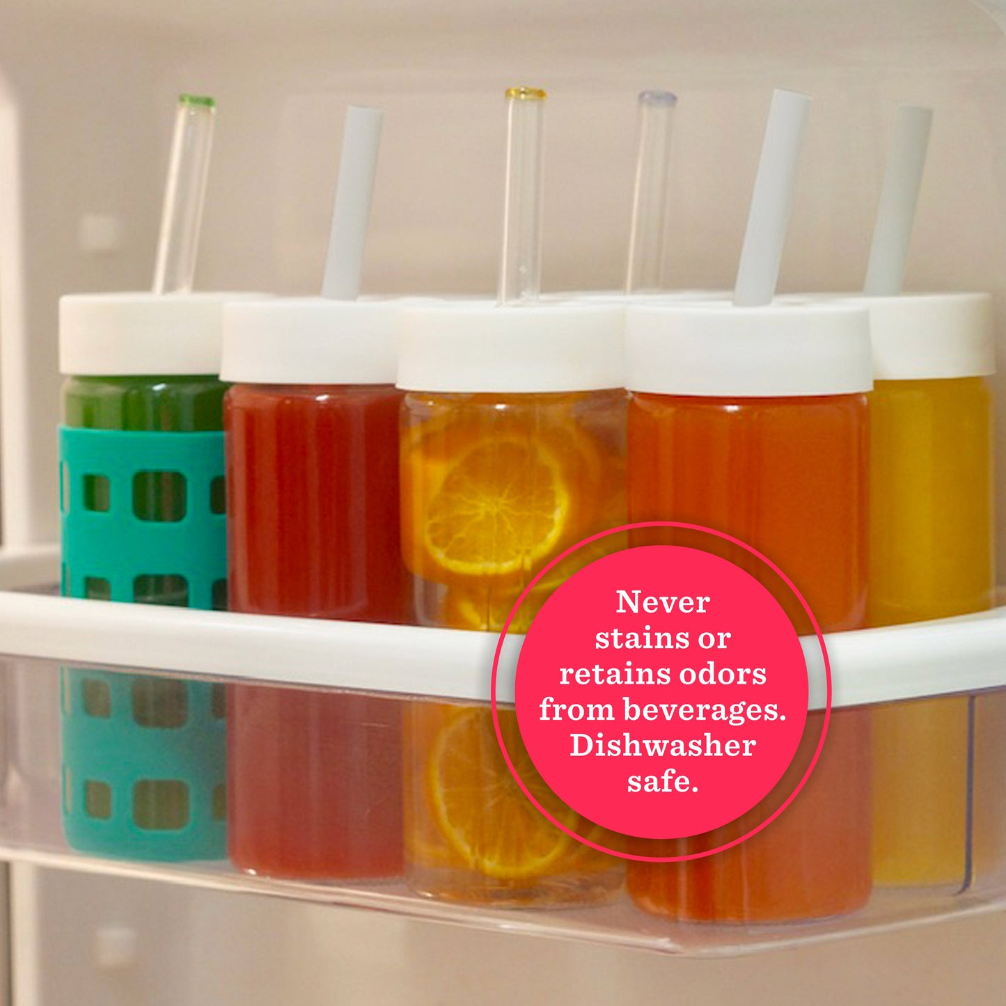 Straw Lids for Original Series Glass Bottles, 16oz size