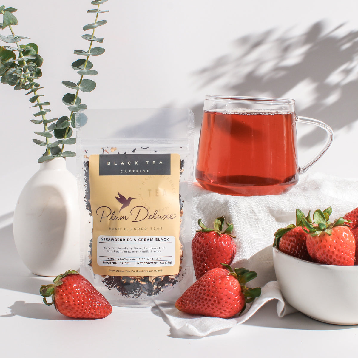 Strawberries & Cream Black Tea (with Rose) - Concordia Style Boutique