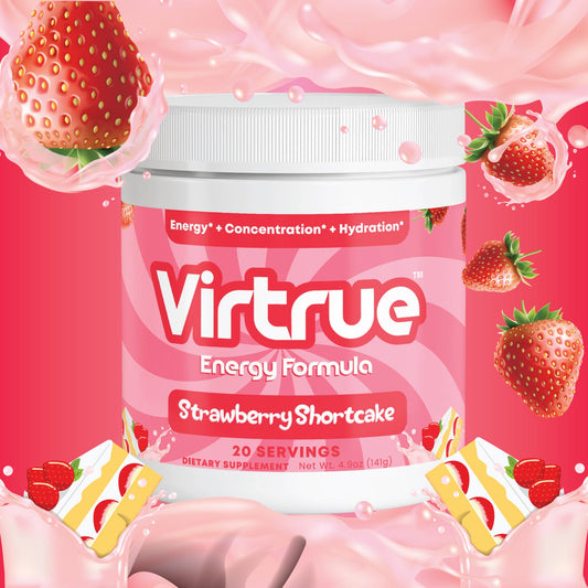 Strawberry Shortcake Pre-Workout Energy Powder + Focus Boost & Hydration | Sugar Free - Concordia Style Boutique
