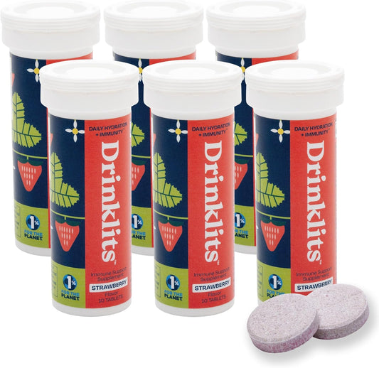 Strawberry Daily Immune Support Tablets (6) Tube Bundle - Concordia Style Boutique