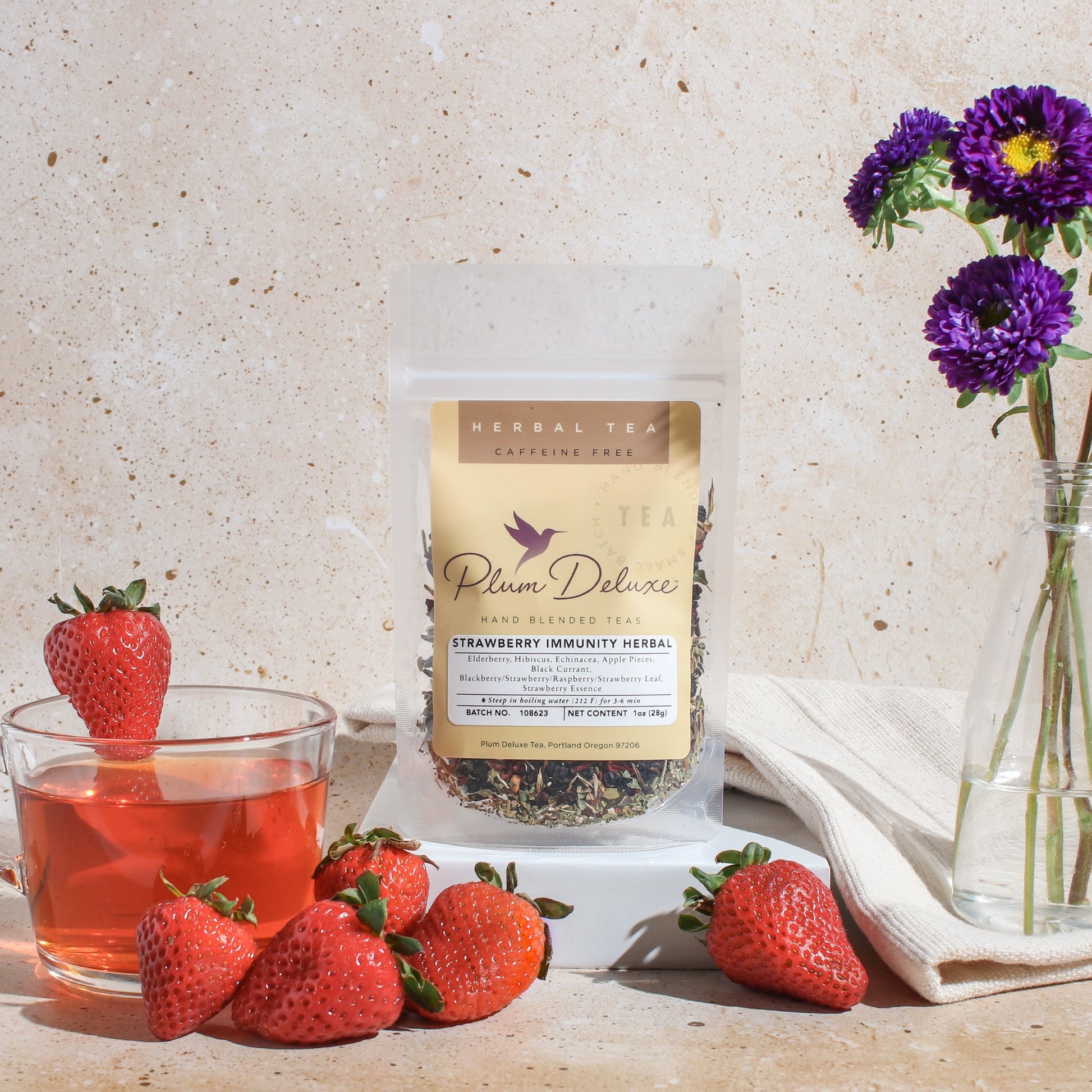 Strawberry Immunity Herbal Tea (Berries - Echinacea) - Concordia Style Boutique