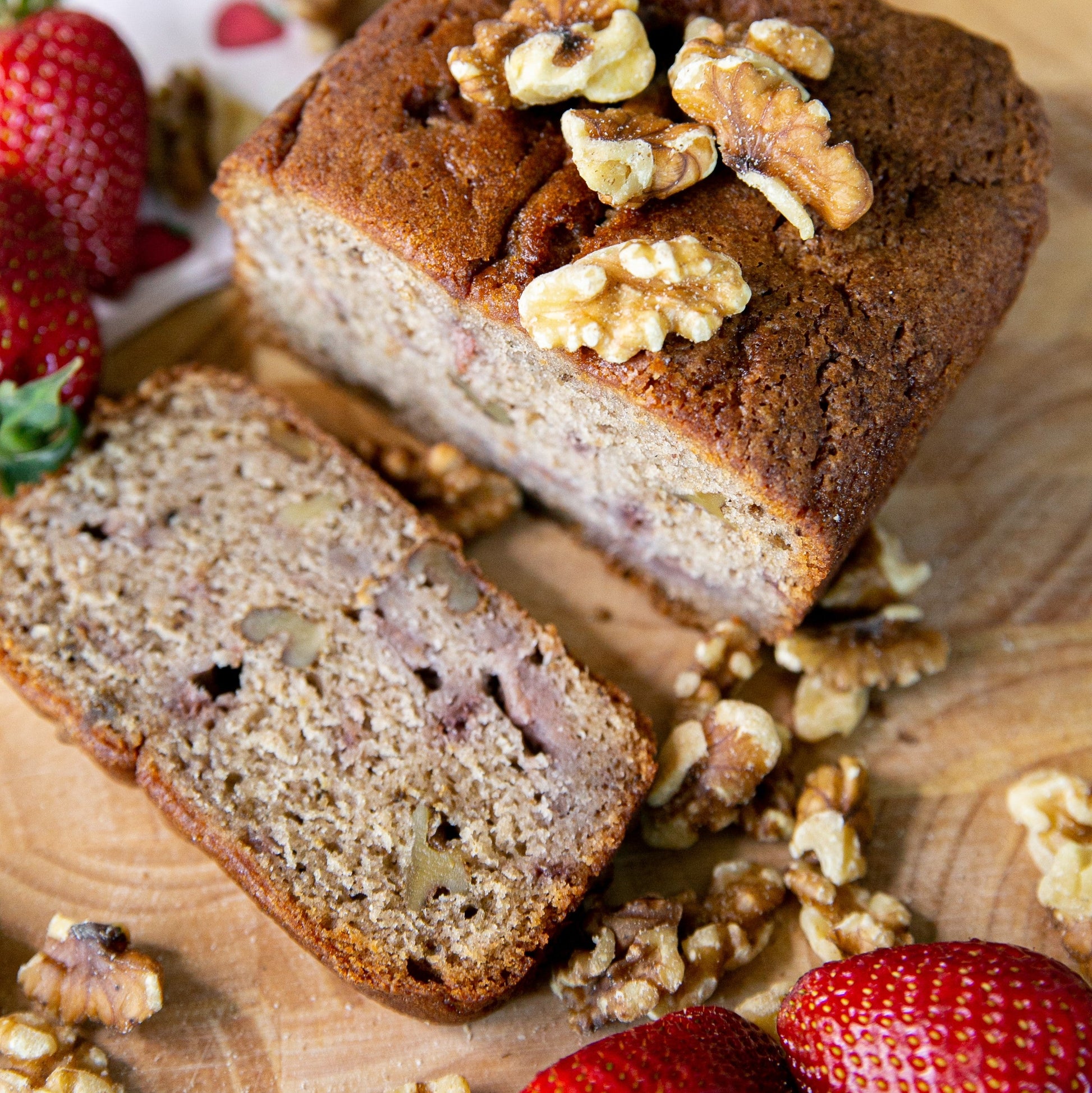 Strawberry Walnut Cake - Vegan - Concordia Style Boutique