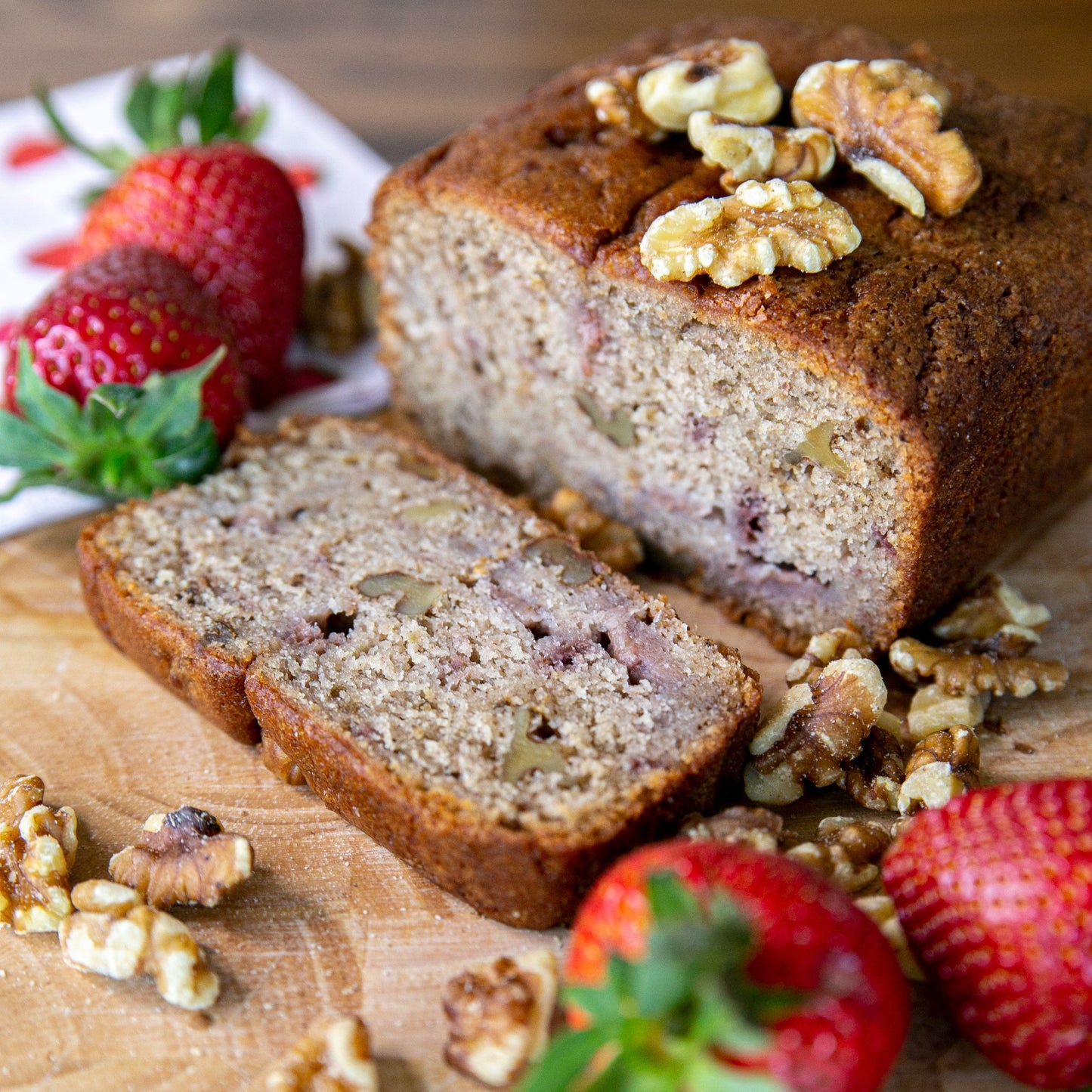 Strawberry Walnut Cake - Vegan - Concordia Style Boutique