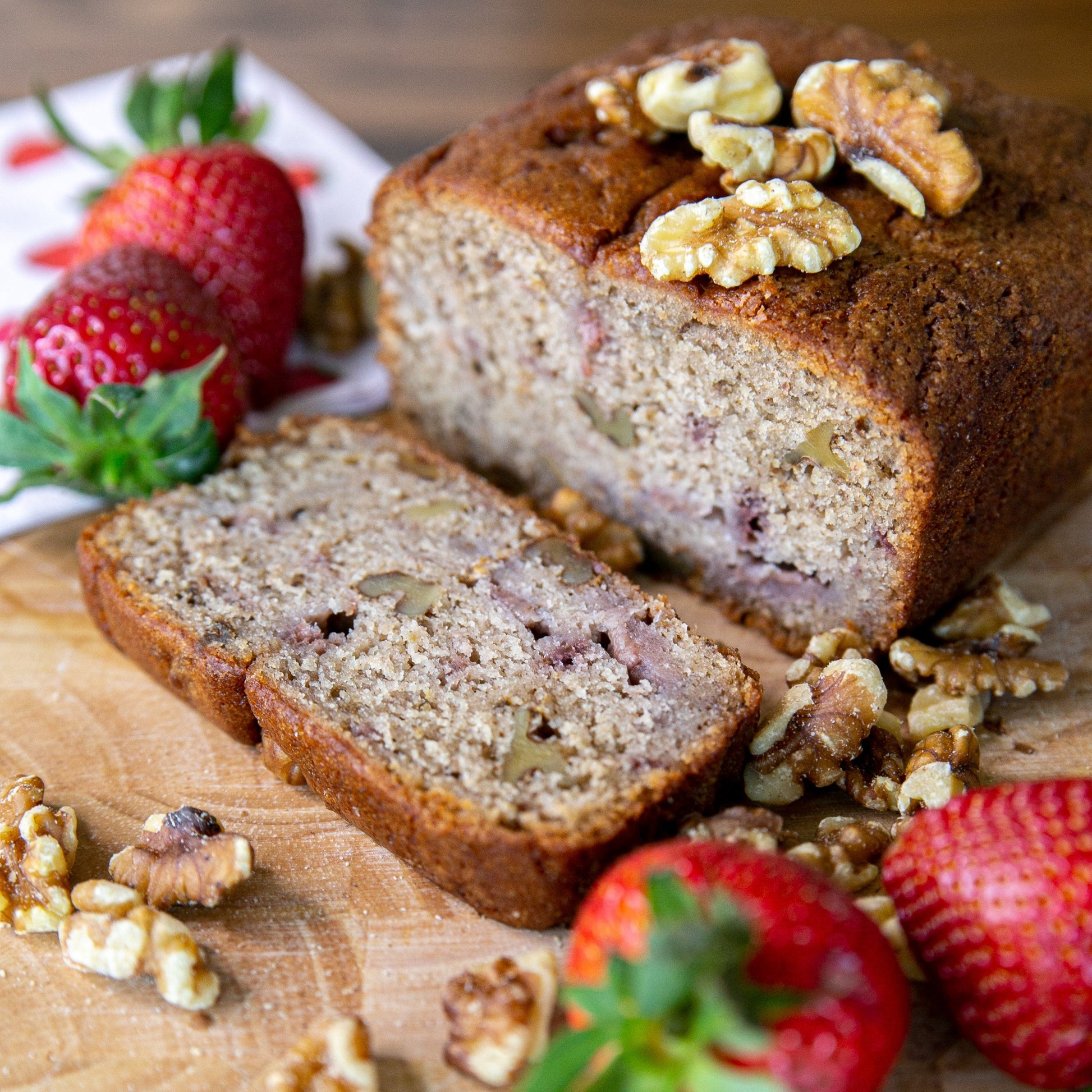 Strawberry Walnut Cake - Vegan - Concordia Style Boutique